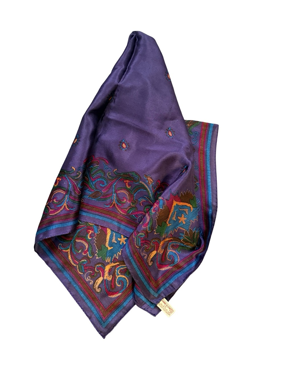Vintage ANNE KLEIN Floral Paisley all Silk Scarf
Shawl Hand Rolled - Picture 6 of 6